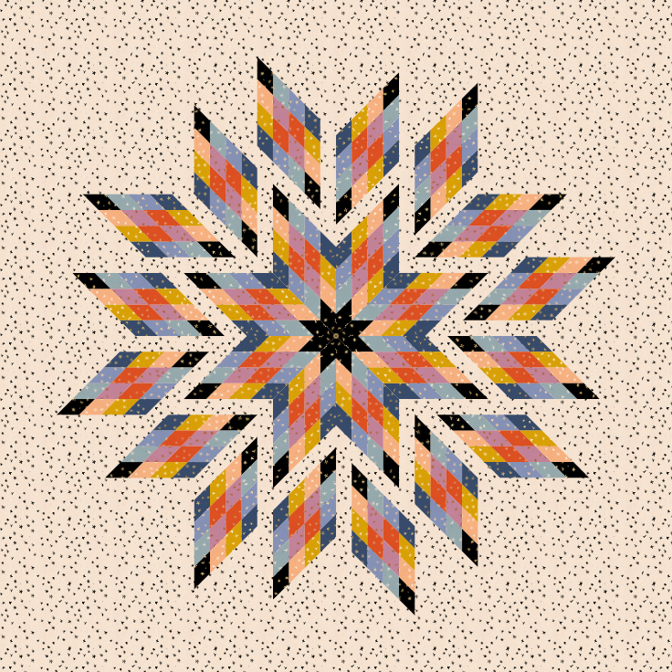 Mock-up a Cosmic Feathers Quilt with any fabric