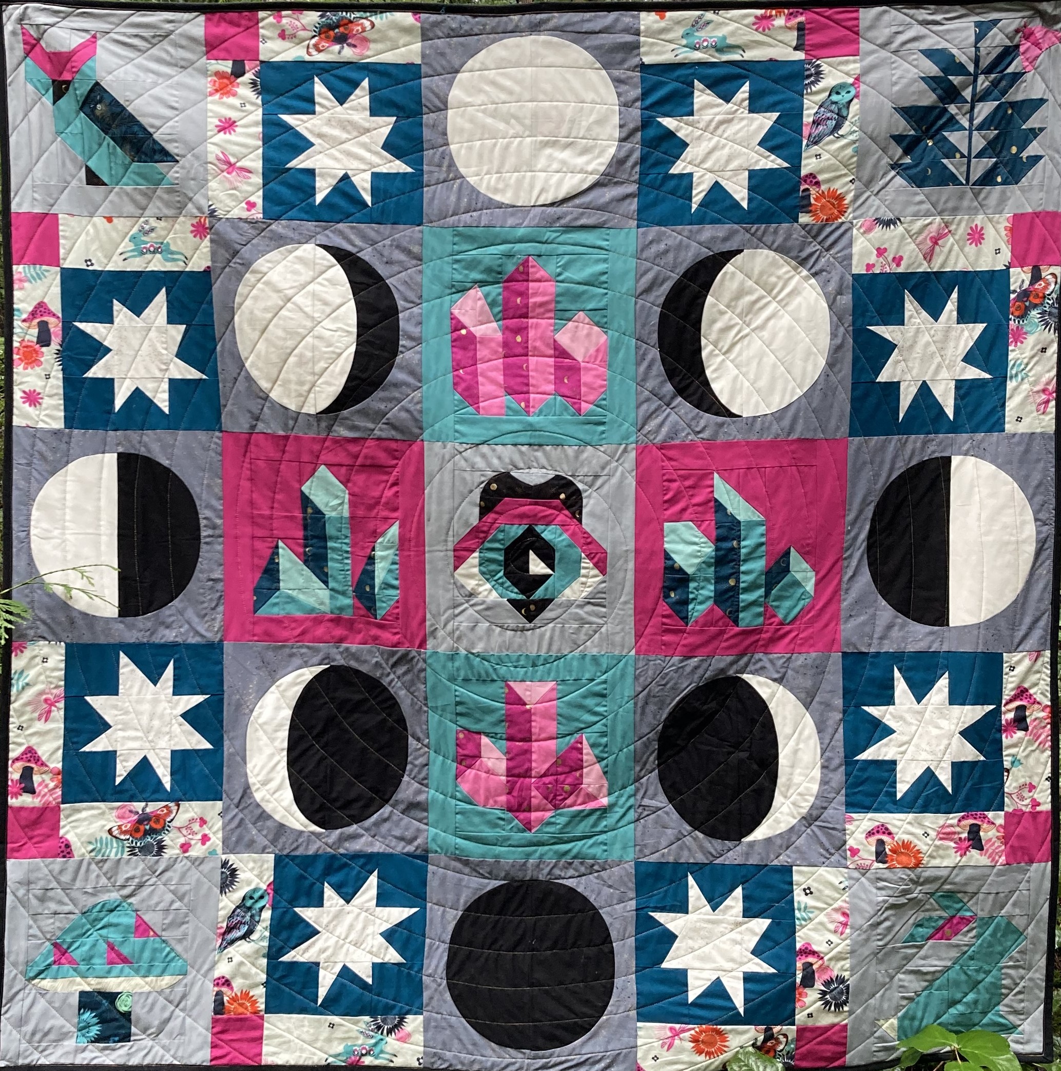Mock-up a Witchy Sampler Quilt with any fabric